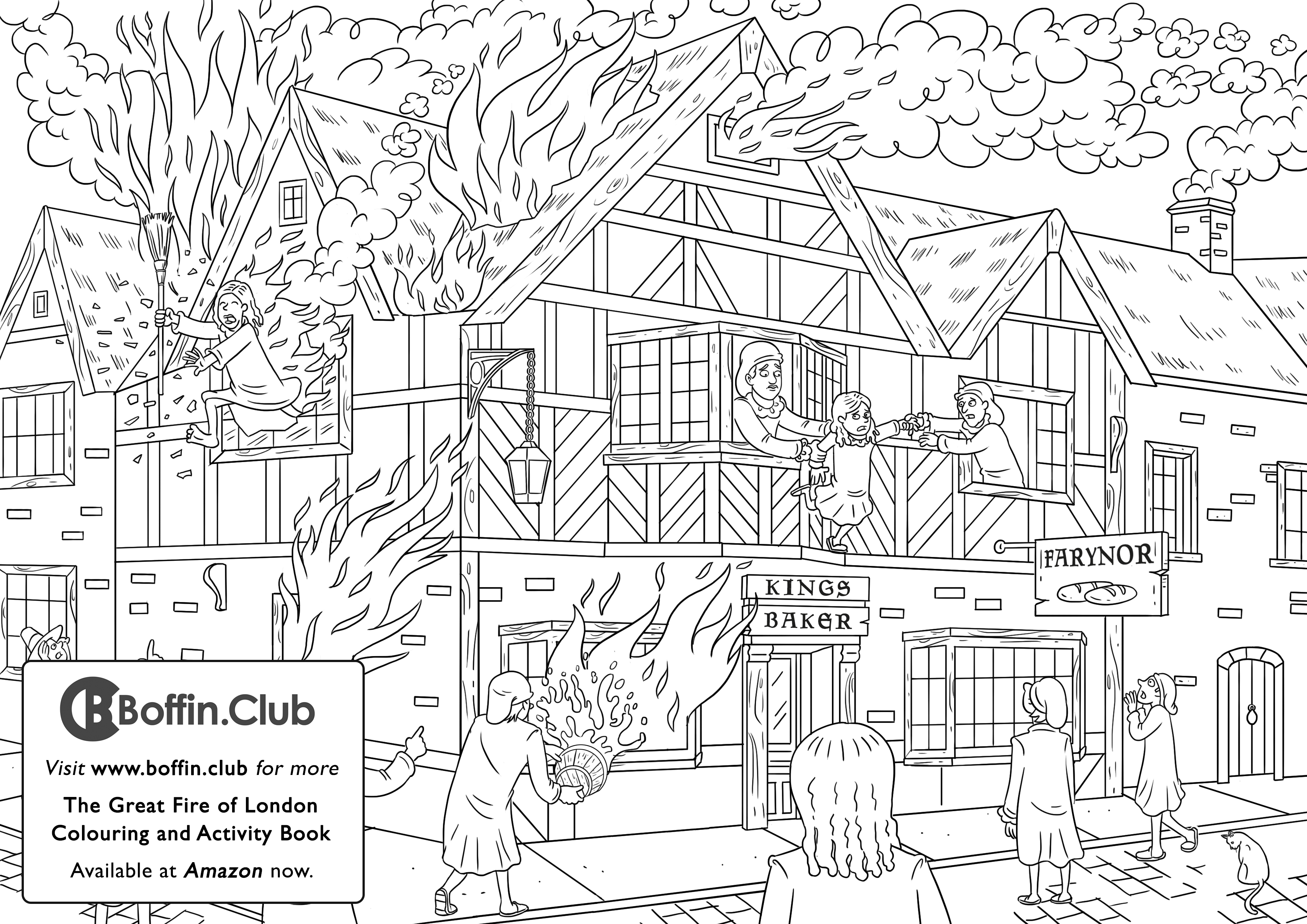 Printable Great Fire Of London Colouring Pages